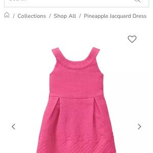 Janie and Jack Pink Jacquard Kids Dress